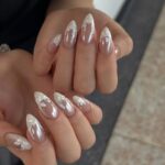 white french tip style nails