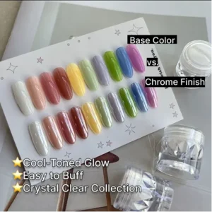 0.3g Gen 7 Pearl Chrome Powder - Ultra-Bright Transparent Chrome Nail Powder for Iconic Glazed Nails