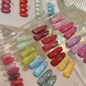 High-Density Reflective Glitter Nail Gel for sale
