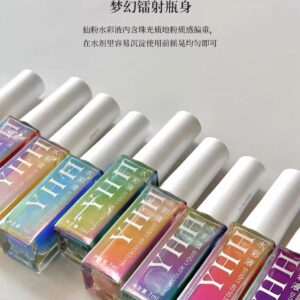 YH Watercolor Ink 10-Color Set: Fairy Marble Blossom Liquid Nail Art Kit