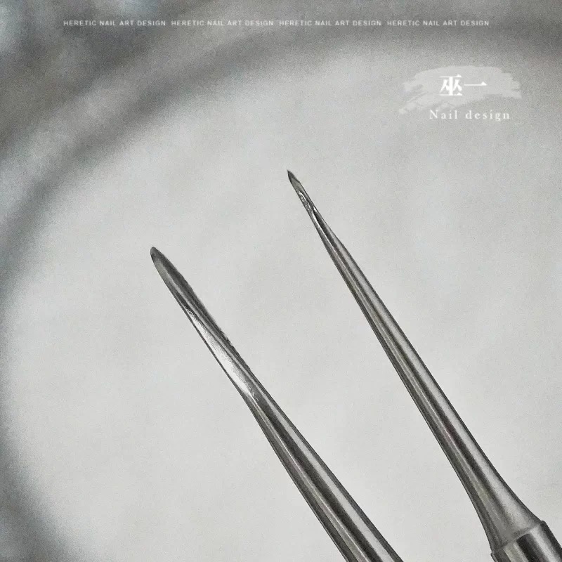 Stainless Steel Mini Round Ring Cuticle Pusher with Slanted Tip 2 Stainless Steel Mini Round Ring Cuticle Pusher with Slanted Tip - Image 2
