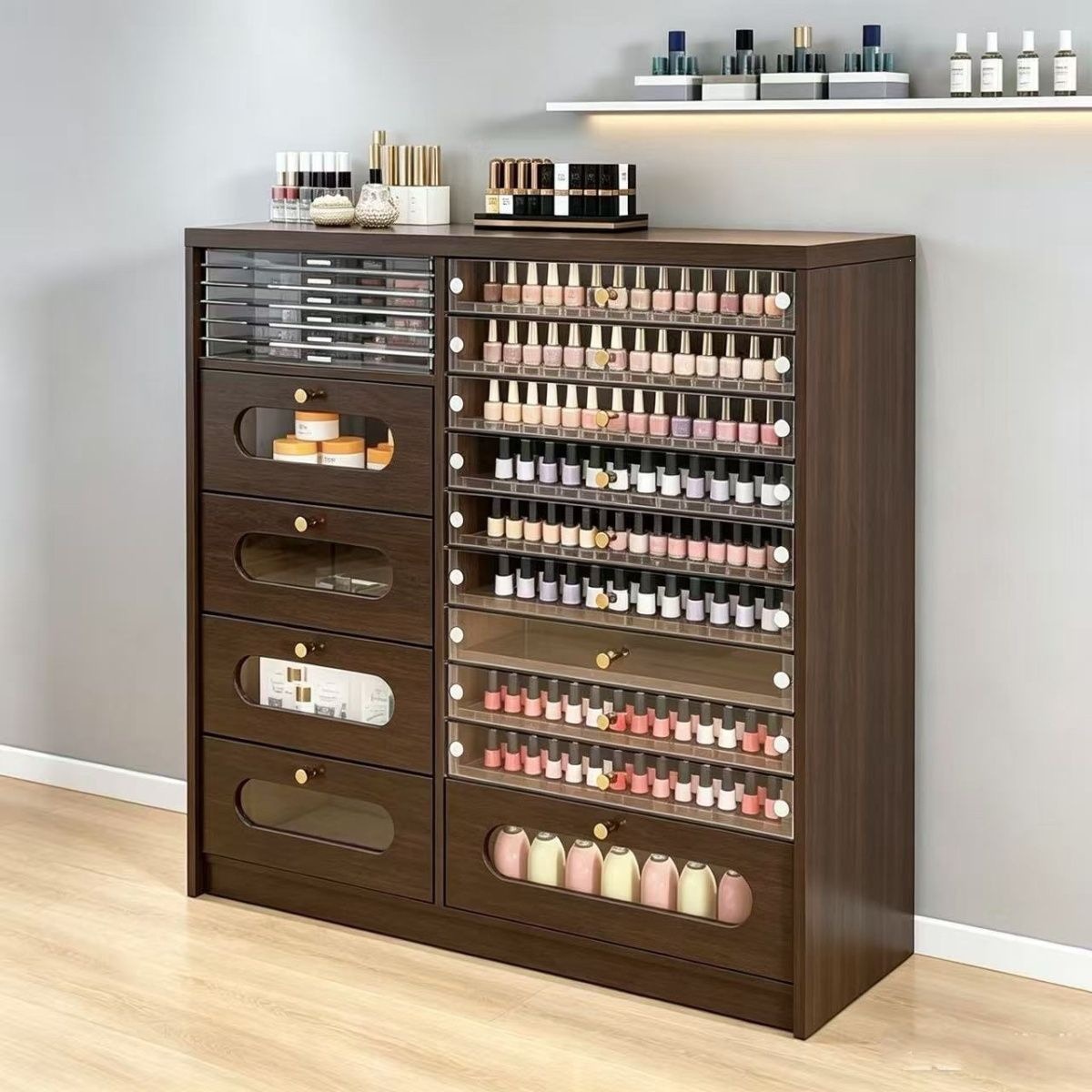 2026Professional Wood Nail Studio Organizer Cabinet 1 2026Professional Wood Nail Studio Organizer Cabinet