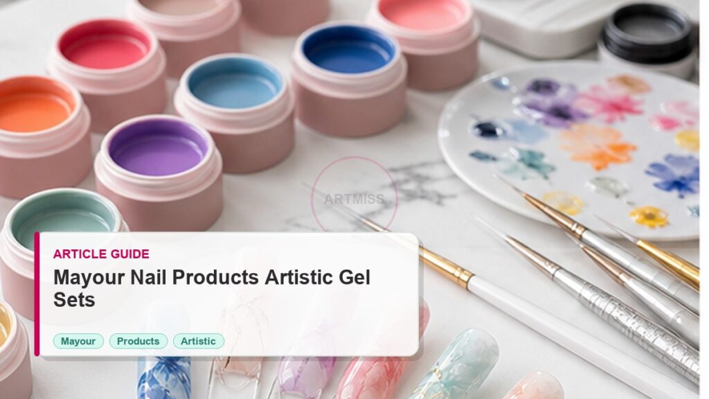 Mayour Nail Products Guide for Artistic Gel Sets photorealistic article cover for Artmiss nail salon buyers
