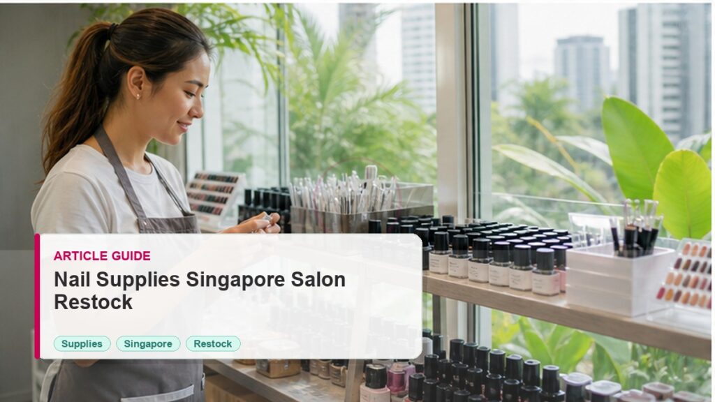 Nail Supplies Singapore Buying Guide for Salon Restock photorealistic article cover for Artmiss nail salon buyers
