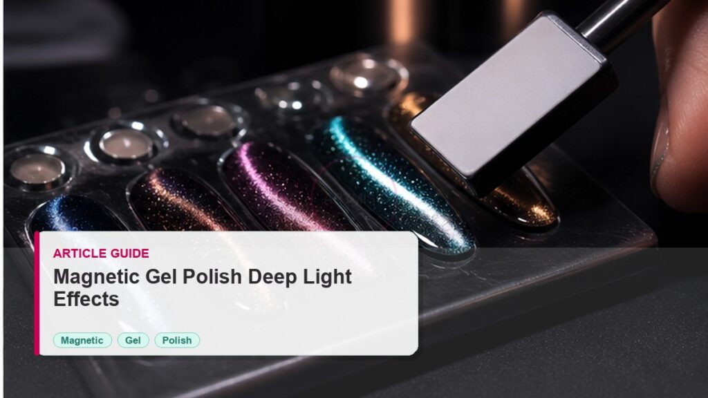 Magnetic Gel Polish Guide for Deep Light Effects 4 Magnetic Gel Polish Guide for Deep Light Effects photorealistic article cover for Artmiss nail salon buyers