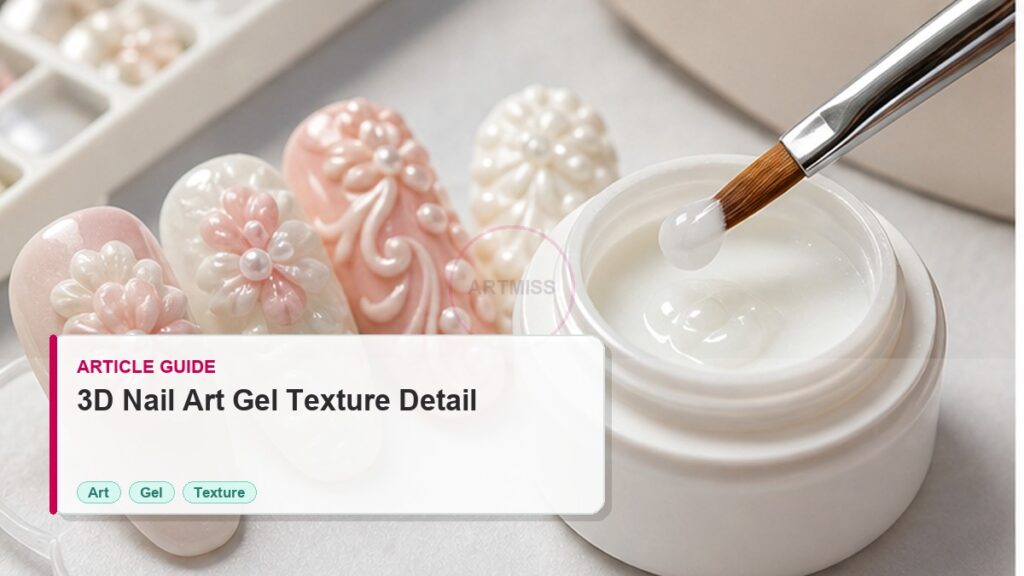 3D Nail Art Gel Guide for Texture and Detail photorealistic article cover for Artmiss nail salon buyers