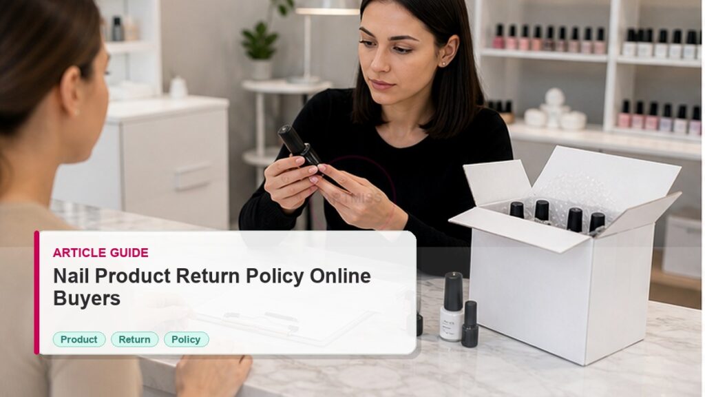 Nail Product Return Policy Guide for Online Buyers 4 Nail Product Return Policy Guide for Online Buyers photorealistic article cover for Artmiss nail salon buyers