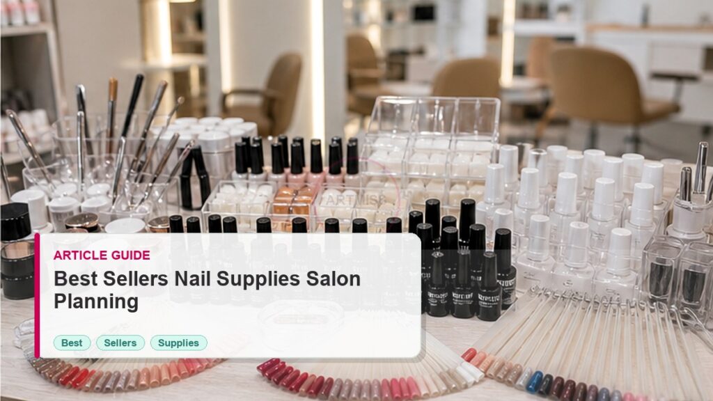 Best Sellers Nail Supplies Guide for Salon Planning 3 Best Sellers Nail Supplies Guide for Salon Planning photorealistic article cover for Artmiss nail salon buyers