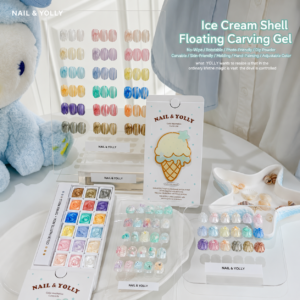 Ice Cream Shell Floating Carving Gel Palette Set | 18 Colors 3D Sculpting Gel for Nail Art