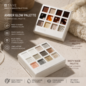 TAYE Magic Cube Texture Gel 12-Color Amber Relief Nail Art Gel