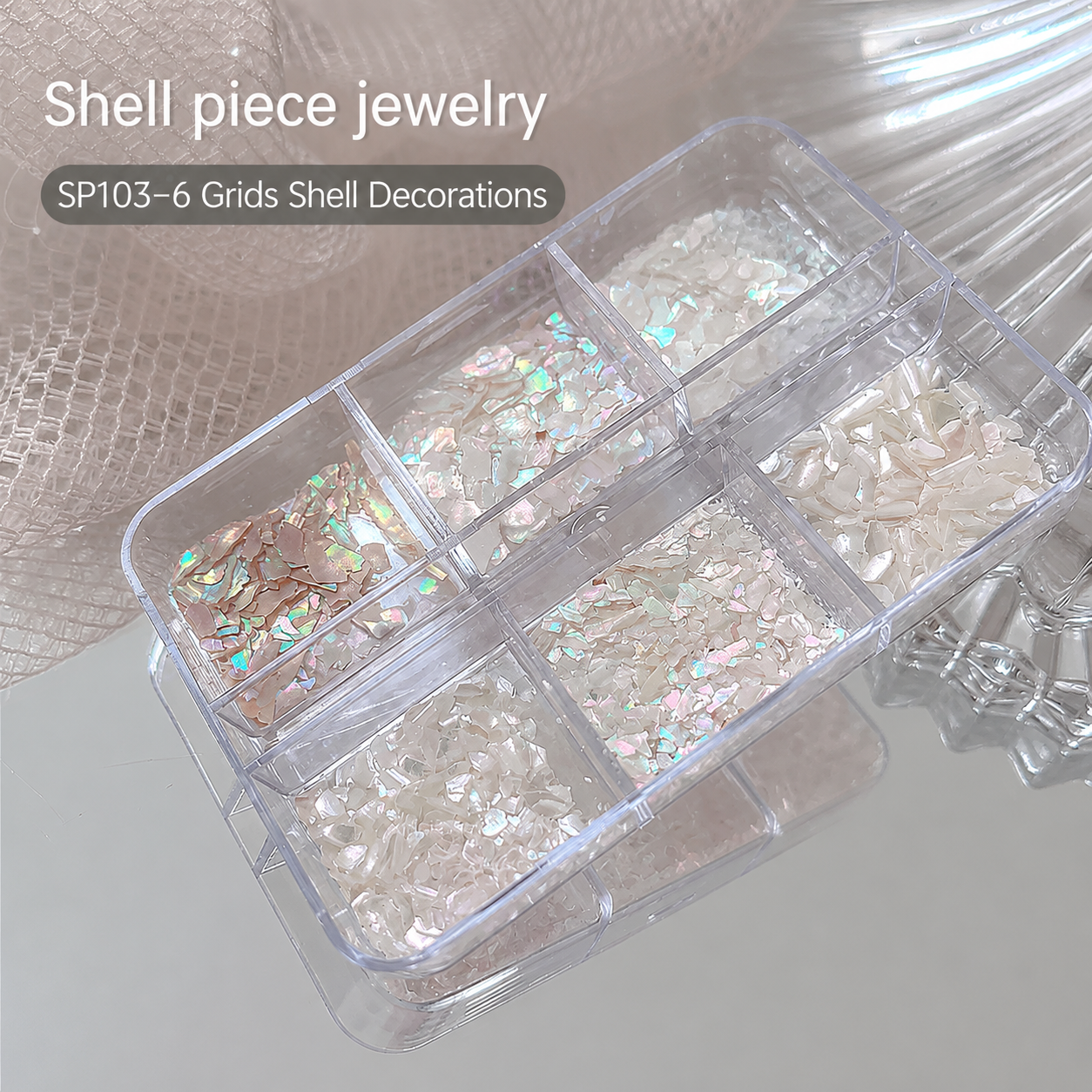 Aurora Crushed Shell Flakes for Nail Decoration 3 Aurora Crushed Shell Flakes for Nail Decoration - Image 3