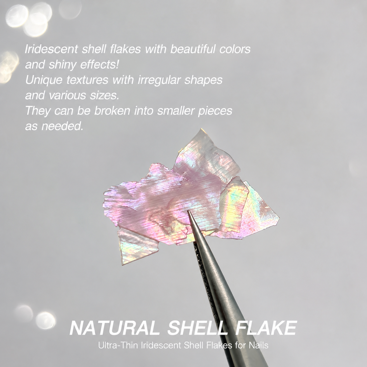 Aurora Crushed Shell Flakes for Nail Decoration 2 Aurora Crushed Shell Flakes for Nail Decoration - Image 2