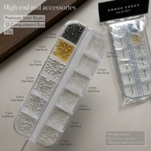 nail caviar beads,Perfect for luxury nail art, 3D designs, chrome nails,