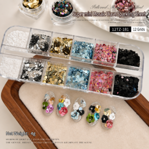 Super Mini Mosaic Wave Sparkling:Round Sequin Dots for Nail Art