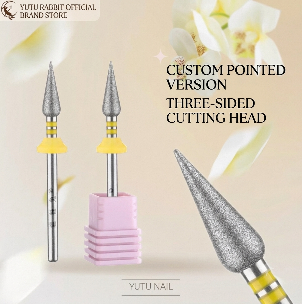 Diamond Flame Nail Drill Bits for Cuticle Prep and Gel Removal 3 Diamond Flame Nail Drill Bits for Cuticle Prep and Gel Removal - Image 3
