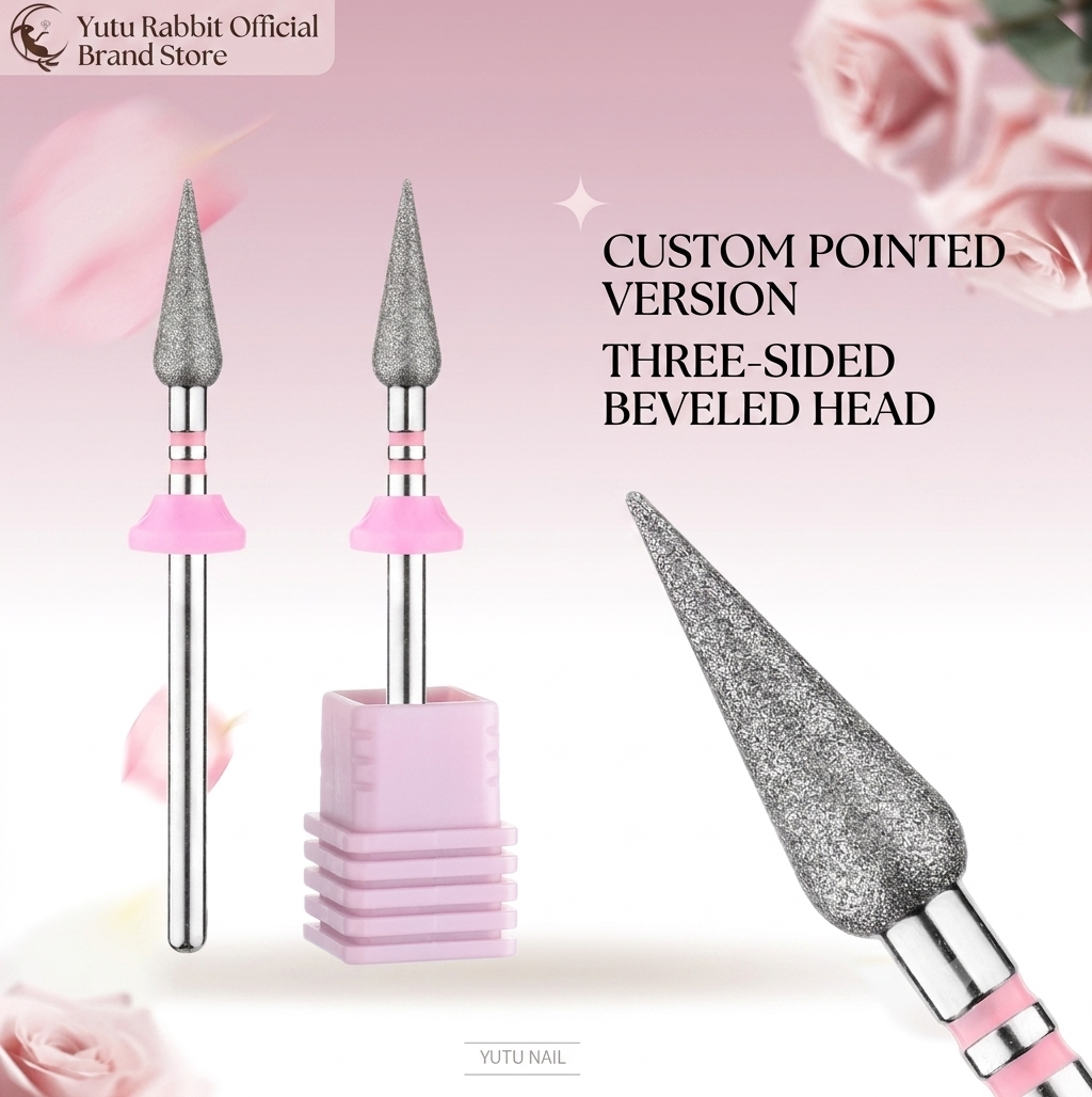 Diamond Flame Nail Drill Bits for Cuticle Prep and Gel Removal 2 Diamond Flame Nail Drill Bits for Cuticle Prep and Gel Removal - Image 2