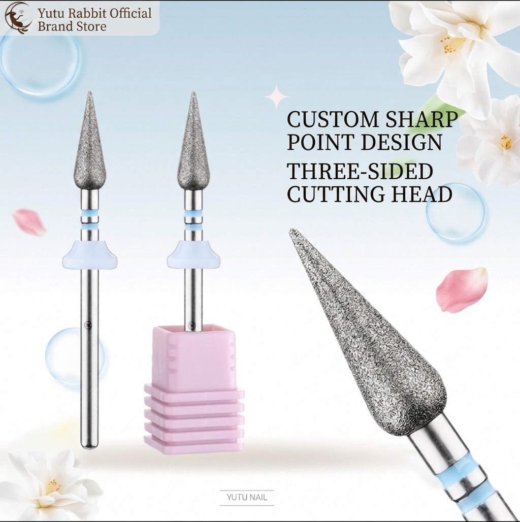 Diamond Flame Nail Drill Bits for Cuticle Prep and Gel Removal 4 Diamond Flame Nail Drill Bits for Cuticle Prep and Gel Removal - Image 4