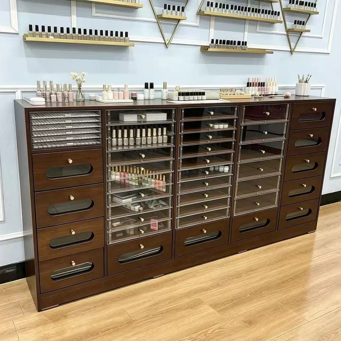 2026Professional Wood Nail Studio Organizer Cabinet 5 2026Professional Wood Nail Studio Organizer Cabinet - Image 5
