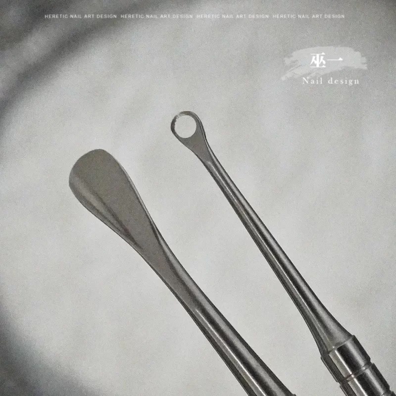 Stainless Steel Mini Round Ring Cuticle Pusher with Slanted Tip 3 Stainless Steel Mini Round Ring Cuticle Pusher with Slanted Tip - Image 3