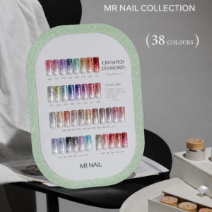 3 Free Nail Products 17 Crushed Diamond Gel Polish Collection – 38 Colors