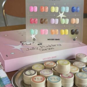 15-Color Jelly Pudding Gel Polish Set – Pastel Syrup Collection