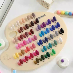 KIKIS magnetic gel full set 46 color velvet nails chart
