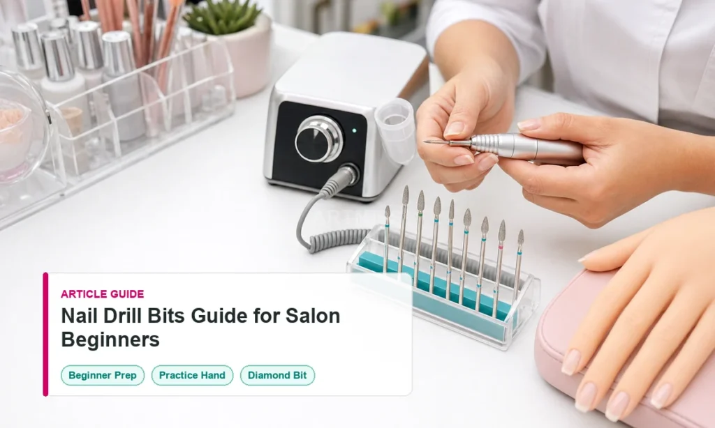 Nail Drill Bits Guide for Salon Beginners 3 nail drill bits guide for salon beginners with practice hand and e-file