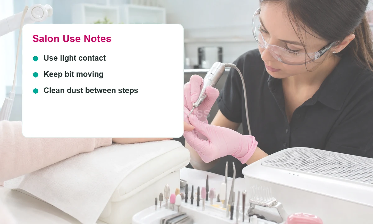 How to Use Nail Drill Bits Safely for Salon Prep 5 how to use nail drill bits safely for salon prep salon scene image 3