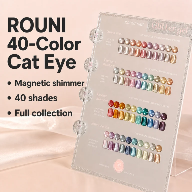 ROUNI 40-Color Cat-Eye Gel
