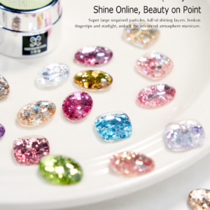 16 Colors Burst Flash Large Sequin Gel For Nail Artists(5ml)