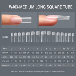 Medium Long Square Full Coverage Gel Nail Tips appearance