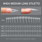 Medium Long Stilettc Square Full Coverage Gel Nail Tips appearance