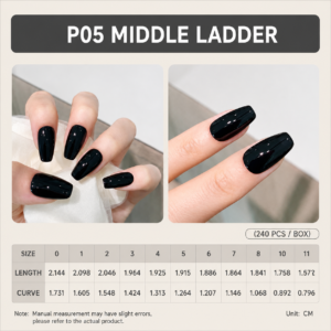 Medium Ladder (Coffin) Press-On Nail Tips appearance