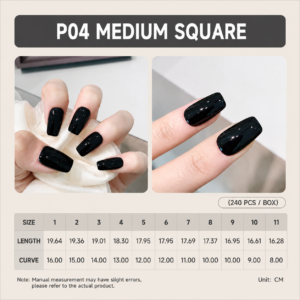 Medium Square Press-On Nail Tips appearance