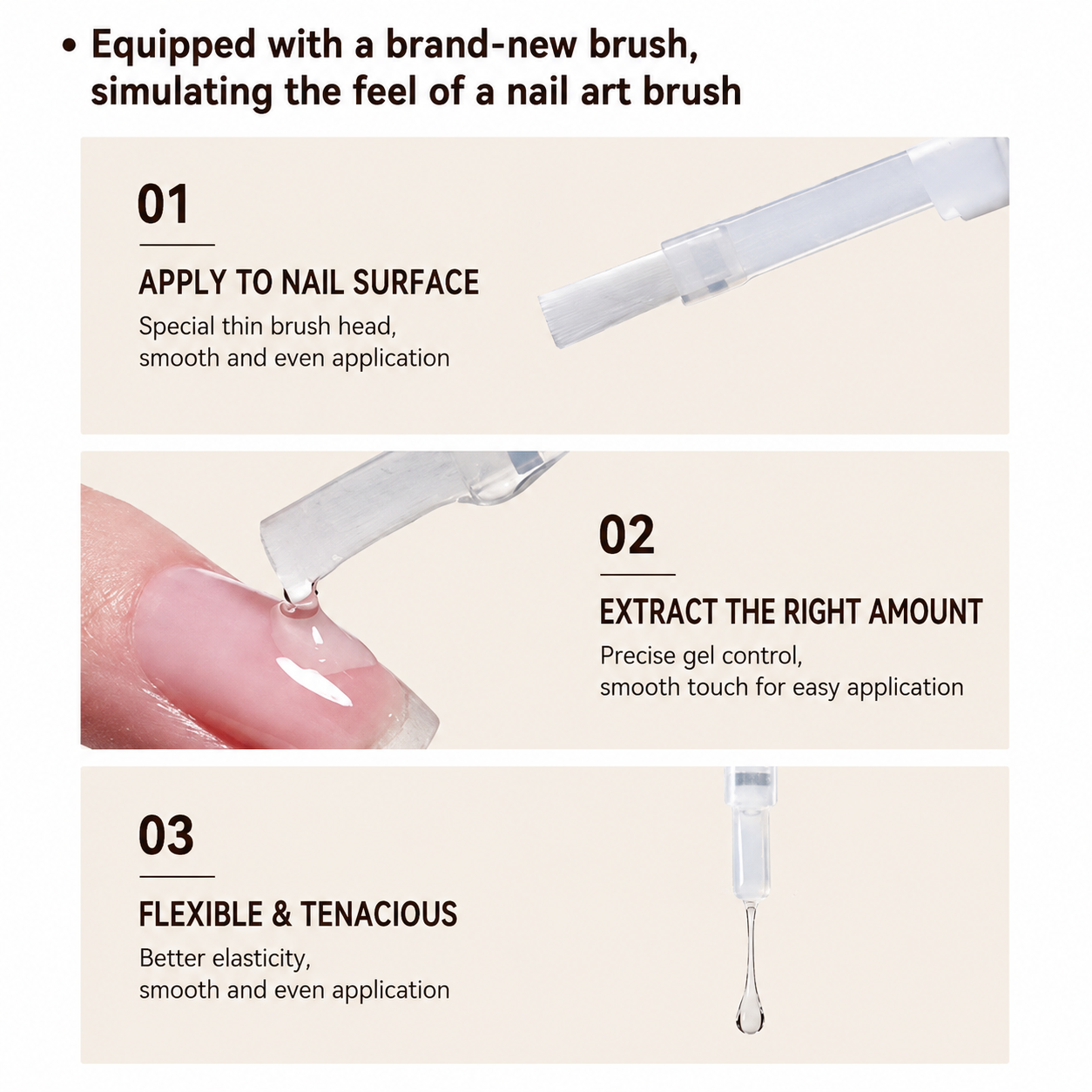 Super Sticky! Rouni 4-in-1 Soft Nail Glue 15g 6 Super Sticky! Rouni 4-in-1 Soft Nail Glue 15g - Image 6