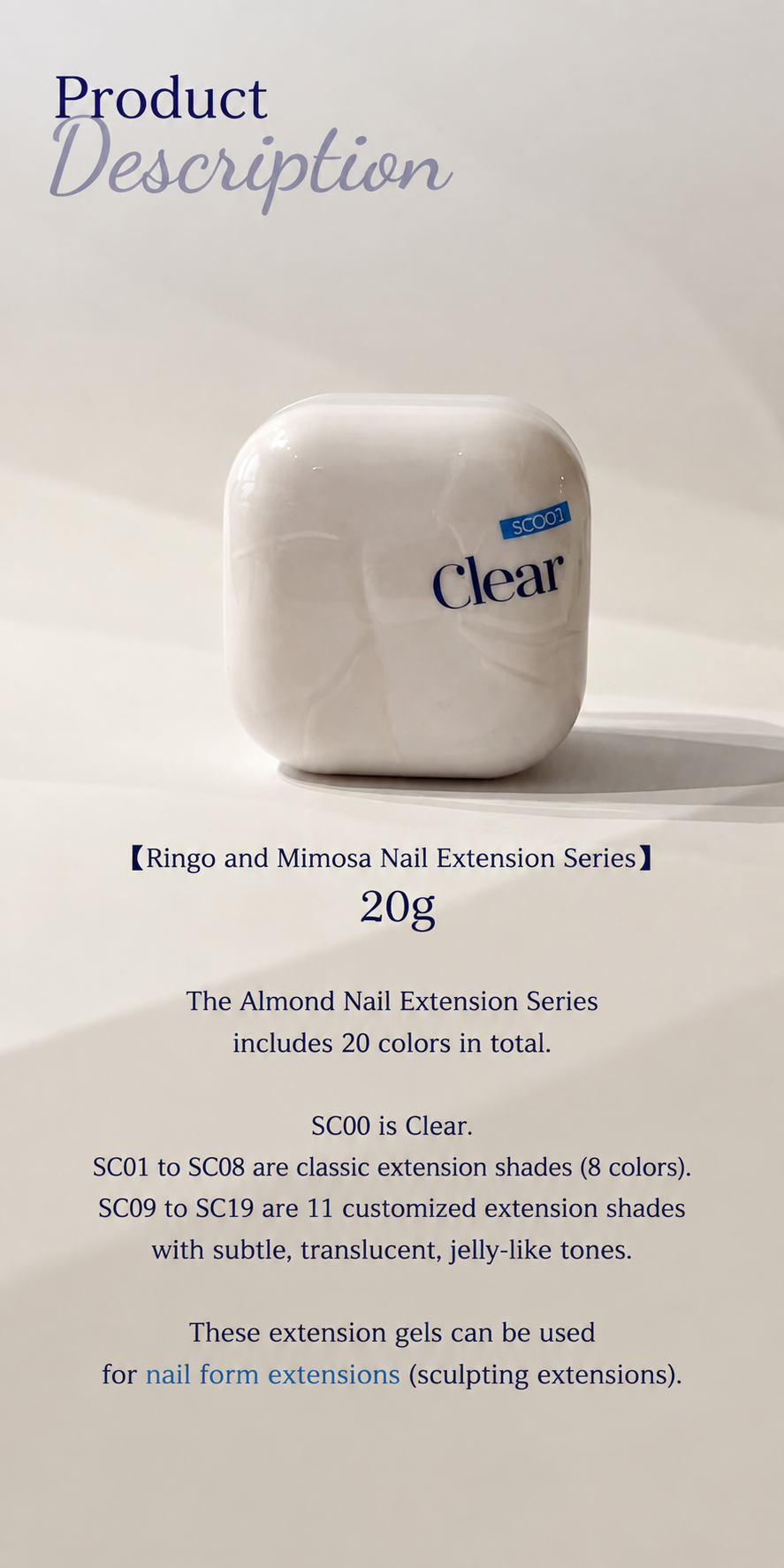 Ringo Mimosa Almond Extension Gel Collection