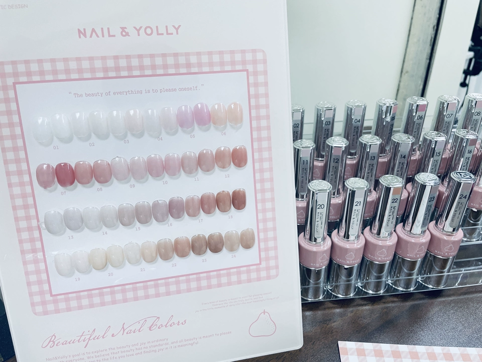 Customer photo for YOLLY 24-Color Nude Gel Polish Set-Self-Leveling Formula