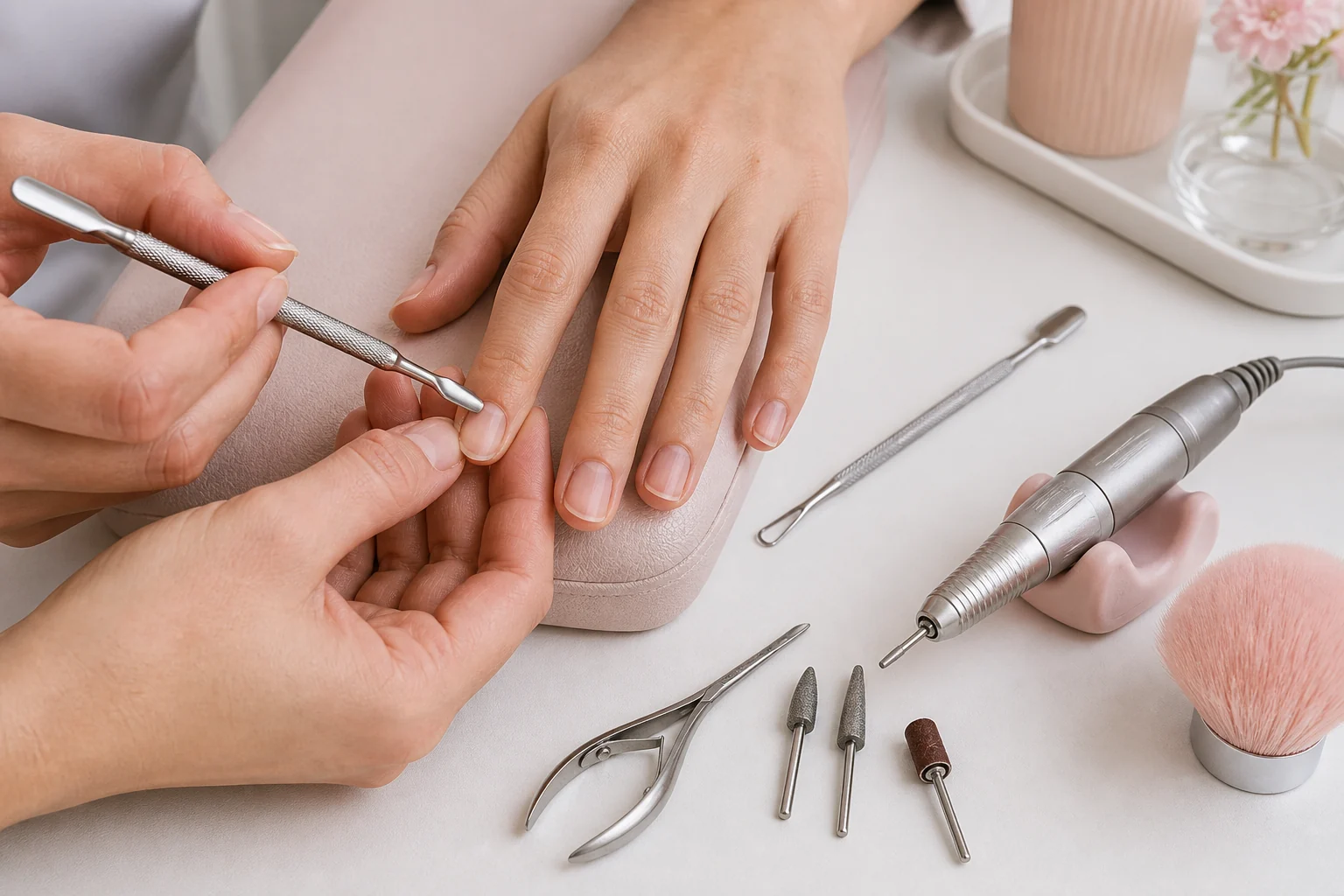 Preparing nails for a gel manicure