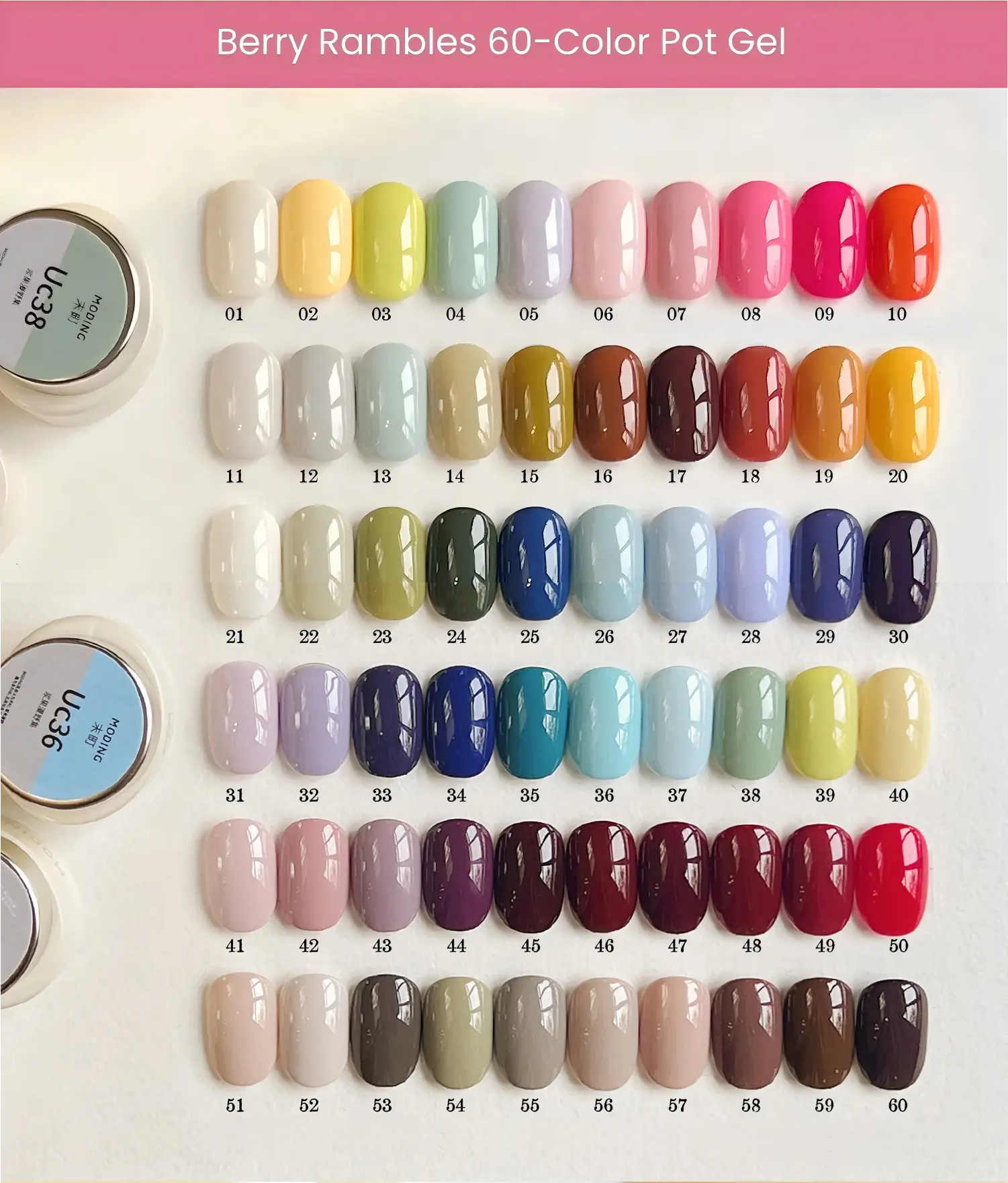 MODING-Berry Rambles 60-Color Pot Gel Collection 2 MODING-Berry Rambles 60-Color Pot Gel Collection - Image 2